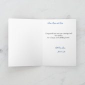 Hochzeitsgratulation Herzliche Fantasy-Blume Karte (Innenseite)