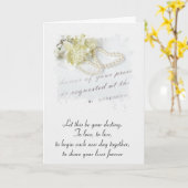 Hochzeitsgratulation mit Pearl Heart Karte (Gelbe Blume)