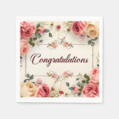 Hochzeitsgratulation Napkin Serviette (Vorderseite)