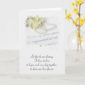 Hochzeitsgratulation Pearl Heart Karte (Gelbe Blume)