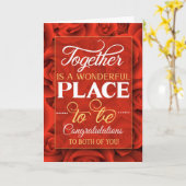 Hochzeitsgratulation Rote Rosen Karte (Gelbe Blume)