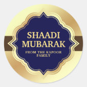 Hochzeitsgratulation Shaadi Mubarak Sticker (Vorderseite)