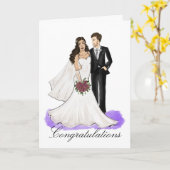 Hochzeitsgratulation von Braut und Groom Karte (Gelbe Blume)