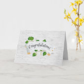 Hochzeitsgratulation zur Birch Tree Scroll Karte (Gelbe Blume)