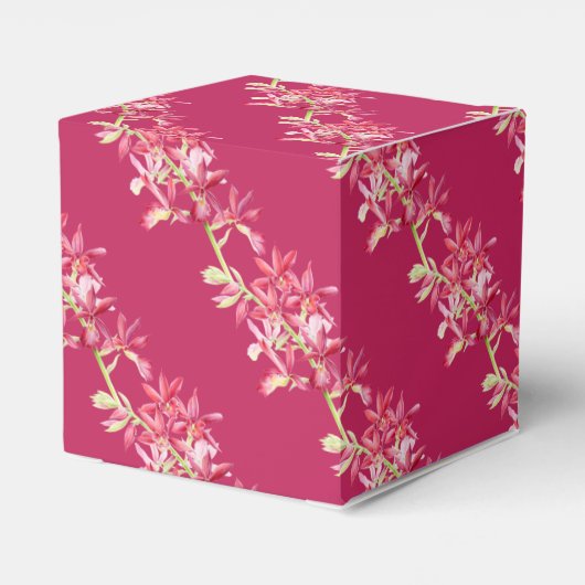 Hochzeitsgrau-Orchidee-Blume Geschenkschachtel (Rückseite)