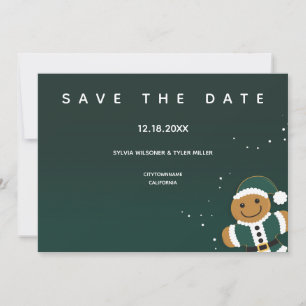 Hochzeitsgrauen Lebkuchen Santa Whimsical Save The Date