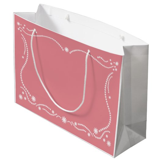 Hochzeitsgrenze Große Geschenktüte (Rückseite Schrägansicht)