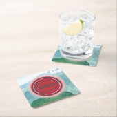 Hochzeitsgrill Rechteckiger Pappuntersetzer (Vor Ort)