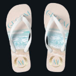 Hochzeitsgroom FlipFlops | Moderner monogram Stran Badesandalen<br><div class="desc">Hochzeitsgroom FlipFLops | Moderne geometrische Strandhochzeit für Monogram | Eine moderne Drehung auf Beach Wedding Einladungen - Einzigartige Hochzeit für den BarefootBride™ von ©WhimsicalArtwork™ mit geometrischer Form im Terrarium mit unterschiedlichen Folien in den Facetten, sodass der Hintergrund des tropischen Ocean Beach in verschiedenen Formen und Intensitäten durchgehen kann. Ein spielerischer...</div>