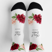 Hochzeitsgroom in Burgund und Wasserfarbe Socken (Oben)