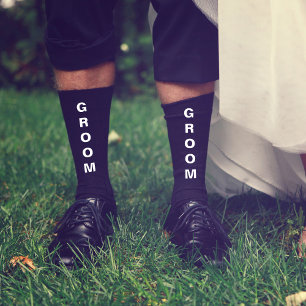 Hochzeitsgroom Personalisiert Black Socken