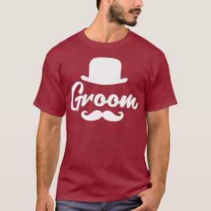 Hochzeitsgroom-T-Shirts Bowler Hat Mustache Men Gi T-Shirt