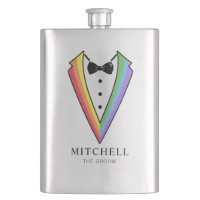 Hochzeitsgroom Trauzeuge Gay Rainbow Tuxedo