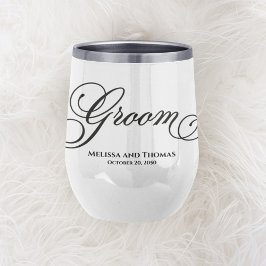 Hochzeitsgroom Typografie Skript Custom Tumbler