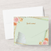 ** Hochzeitsgrün All In One Einladung (Rückseite)