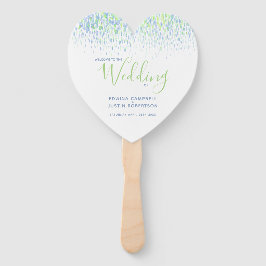 Hochzeitsgrün-blau-Dabs modernes Aquarellprogramm Fächer