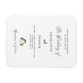 Hochzeitsgrün Ginkgo einfache Luxus-Einladung Magnet (Horizontal)