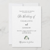 Hochzeitsgrüne Ginkgo Blätter Einladung (Vorderseite)