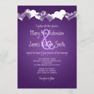 Hochzeitsgrunge hört Lila Einladung