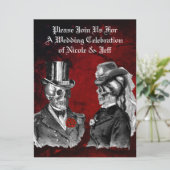 Hochzeitsgrunge - Sondereinladung Einladung (Stehend Vorderseite)