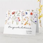 Hochzeitsgrüße der Wilden Blume Karte (Gelbe Blume)