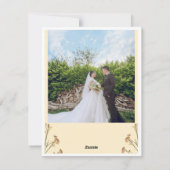 Hochzeitsgrusskarte Feiertagskarte (Rückseite)