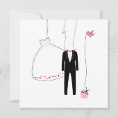 Hochzeitsgrußkarte mit Hochzeitssymbolen Karte (Vorderseite)