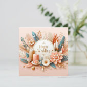 Hochzeitsgrusskarten Feiertagskarte (Stehend Vorderseite)