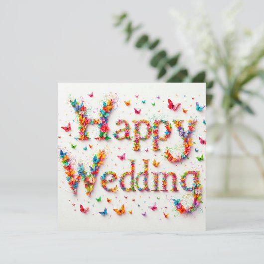 Hochzeitsgrusskarten Karte (Stehend Vorderseite)