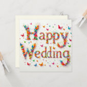 Hochzeitsgrusskarten Karte (Vorderseite/Rückseite Beispiel)