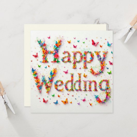 Hochzeitsgrusskarten Karte (Vorderseite/Rückseite Beispiel)