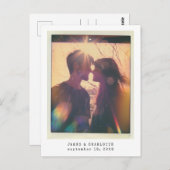 Hochzeitsguestbook Postcard Fotovorlage Postkarte (Vorne/Hinten)