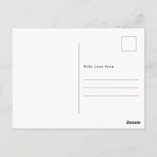 Hochzeitsguestbook Postcard Fotovorlage Postkarte (Rückseite)