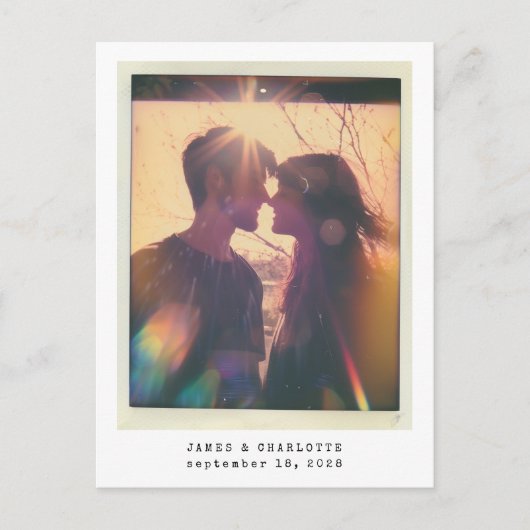 Hochzeitsguestbook Postcard Fotovorlage Postkarte (Vorderseite)