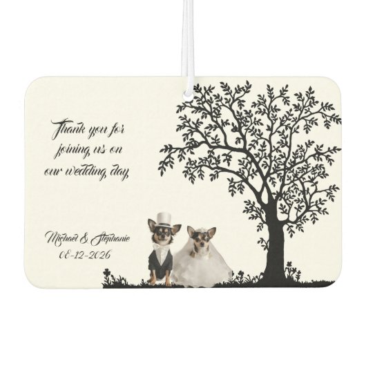 Hochzeitsgunst  autolufterfrischer (Vorderseite)