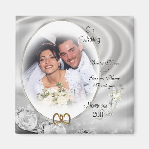 Hochzeitsgunst Diamanten Foto Magnet