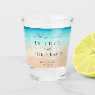 Hochzeitsgunst für Strandhochzeit Schnapsglas