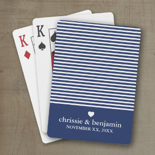 Hochzeitsgunst Geschenk Braut Bräutigam Datum Stre Spielkarten