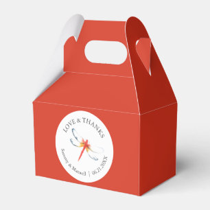 Hochzeitsgunst-Geschenkboxen Wasserfarben-Libelle Geschenkschachtel