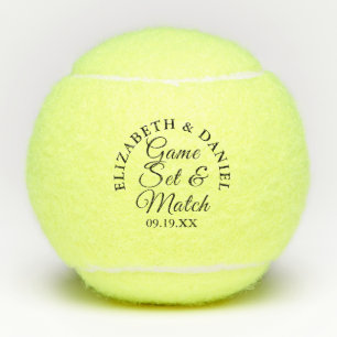 Hochzeitsgunst Gesetzt Und Spiel Elegantes Skript Tennisbälle