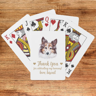 Hochzeitsgunst-Kartenspiel für Hunde Spielkarten