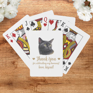 Hochzeitsgunst-Kartenspiel mit Katze Spielkarten
