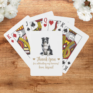 Hochzeitsgunst-Spielkarten für Hunde Spielkarten