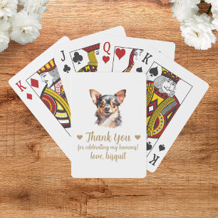 Hochzeitsgunst-Spielkarten für Hunde Spielkarten
