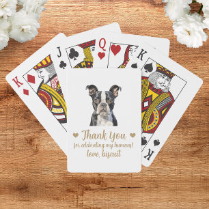 Hochzeitsgunst-Spielkarten für Hunde Spielkarten