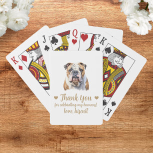 Hochzeitsgunst-Spielkarten mit Hund Spielkarten