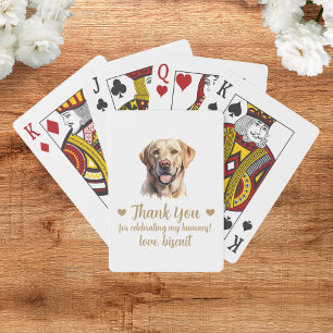 Hochzeitsgunst-Spielkarten mit Hund Spielkarten