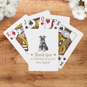 Hochzeitsgunst-Spielkarten mit Hund Spielkarten