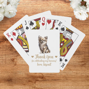 Hochzeitsgunst-Spielkarten mit Hund Spielkarten