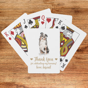 Hochzeitsgunst-Spielkarten mit Hund Spielkarten